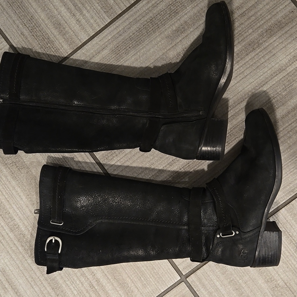 Ugg zip and buckle riding boots